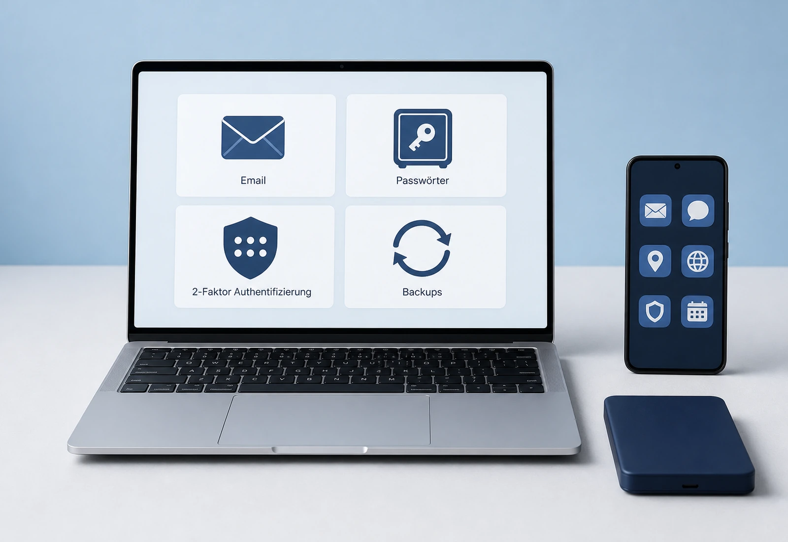 Passwortmanager, E-Mail und Backups